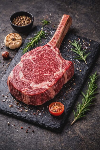 Tomahawk steikas ant grilio| -Jaučio namai